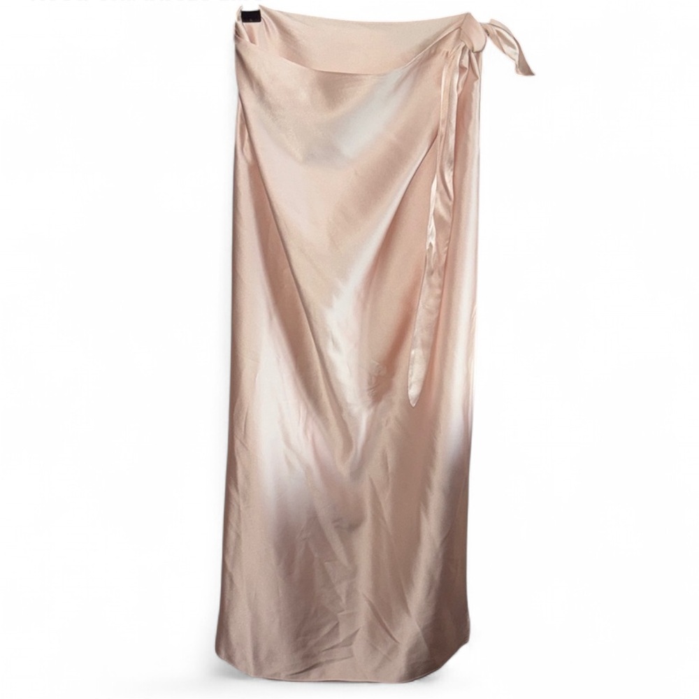 Ralph Lauren Womens Size Large 100% Silk Maxi 39” Long Wrap Around Elegant Skirt